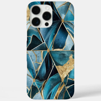 Eleganter Kupfer | Feminine Opulent Aquamarin Gold iPhone 16 Pro Max Hülle