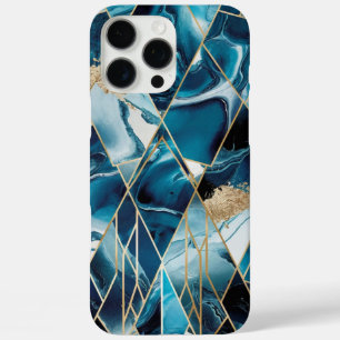 Eleganter Kupfer   Feminine Opulent Aquamarin Gold iPhone 16 Pro Max Hülle