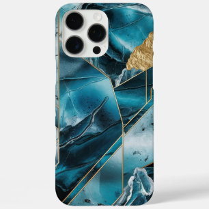 Eleganter Kupfer   Feminine Opulent Aquamarin Gold iPhone 16 Pro Max Hülle