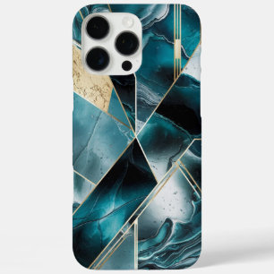 Eleganter Kupfer   Feminine Opulent Aquamarin Gold iPhone 16 Pro Max Hülle