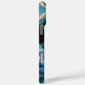 Eleganter Kupfer | Feminine Opulent Aquamarin Gold Case-Mate iPhone Hülle (Rückseite / Rechts)