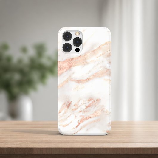Eleganter Kupfer | Girly Rose Gold Marmor Case-Mate iPhone Hülle