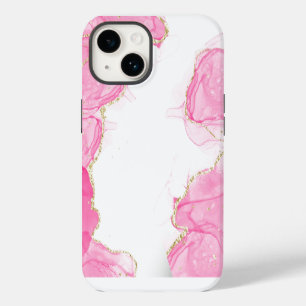 Eleganter Kupfer Girly Rose Gold Marmor iPhone 14 Hülle