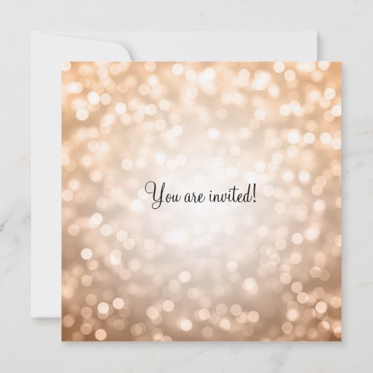Eleganter Kupfer-Glitzer-Duschkopf Einladung (Rückseite)