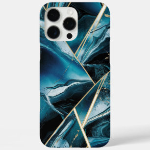 Eleganter Kupfer   Opulous Aquamarin Gold von Frau iPhone 16 Pro Max Hülle