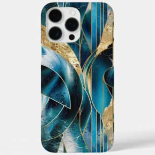 Eleganter Kupfer   Opulous Aquamarin Gold von Frau iPhone 16 Pro Max Hülle
