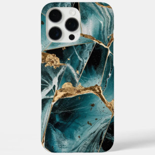Eleganter Kupfer   Opulous Aquamarin Gold von Frau iPhone 16 Pro Max Hülle