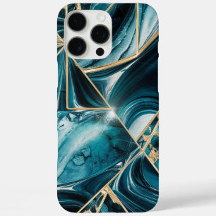 Eleganter Kupfer   Opulous Aquamarin Gold von Frau iPhone 16 Pro Max Hülle