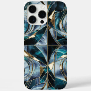 Eleganter Kupfer   Opulous Aquamarin Gold von Frau iPhone 16 Pro Max Hülle