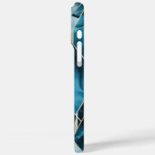 Eleganter Kupfer | Opulous Aquamarin Gold von Frau Case-Mate iPhone Hülle (Rückseite / Links)