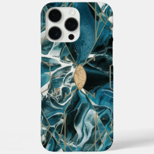 Eleganter Kupfer   Opulous Aquamarin Gold von Frau iPhone 16 Pro Max Hülle