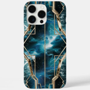 Eleganter Kupfer   Opulous Aquamarin Gold von Frau iPhone 16 Pro Max Hülle