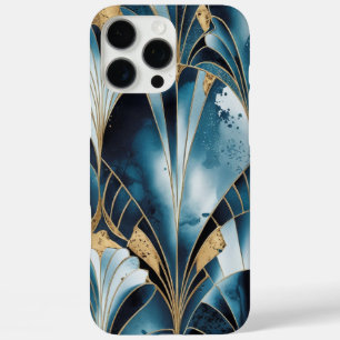 Eleganter Kupfer   Opulous Aquamarin Gold von Frau iPhone 16 Pro Max Hülle
