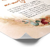 Eleganter Kupfer und bordeauxfarbener Bogen In lie Poster (Ecke)