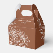 Eleganter Kupfer und weiße Blüten Geschenkschachtel (Rückseite)