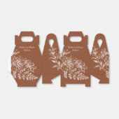 Eleganter Kupfer und weiße Blüten Geschenkschachtel (Ungefaltet)