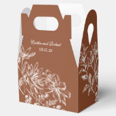 Eleganter Kupfer und weiße Blüten Geschenkschachtel (Geöffnet)