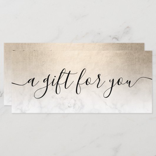 Eleganter Kupfergold-Schminkkünstler aus weißem Ma (Vorne/Hinten)