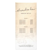 Eleganter Kupfergold-Schminkkünstler aus weißem Ma Werbekarte (Hinten)