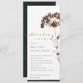 ELEGANTER KUPFERHYDRANGEA FLORAL COUPLES DUSCHE EINLADUNG (Vorne/Hinten)