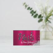 Eleganter Kupferrosa Glitzer Tropfen Nägel Busin Visitenkarte (Stehend Vorderseite)