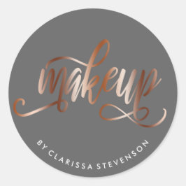 Eleganter Kupferstich-Rose Runder Aufkleber