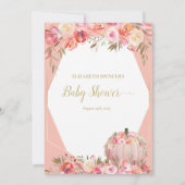 Eleganter Kürbisberater für Mommy Baby Shower Game Einladung (Rückseite)