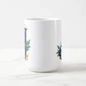 Eleganter Kursiver Buchstabe J Kaffeetasse (Mittel)