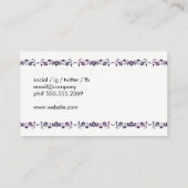 Eleganter, kursiver Text für Blumenelemente Visitenkarte (Rückseite)