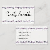 Eleganter, kursiver Text für Blumenelemente Visitenkarte (Vorne/Hinten)