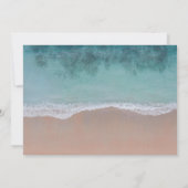 Eleganter Küstenstrand Hochzeit Save the Date (Rückseite)