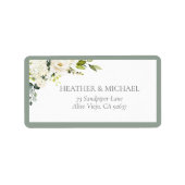 Eleganter Labrador der Rücksendeadresse White Grey Adressaufkleber (Vorne)