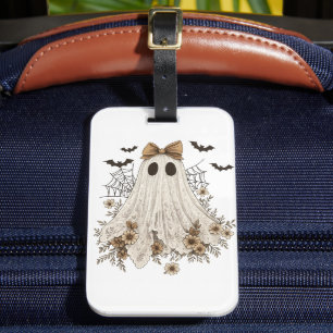 Eleganter Lace Ghost mit Bow Floral Ghost Gepäckanhänger