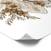 Eleganter Lace Ghost mit Bow | Floral Ghost Poster (Ecke)