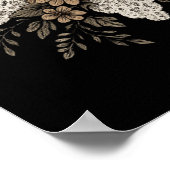 Eleganter Lace Ghost mit Bow | Floral Ghost Poster (Ecke)