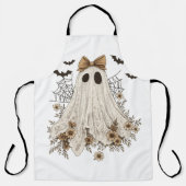 Eleganter Lace Ghost mit Bow | Floral Ghost Schürze (Vorderseite)