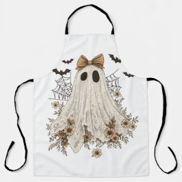 Eleganter Lace Ghost mit Bow | Floral Ghost Schürze