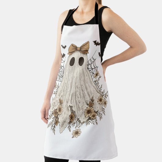 Eleganter Lace Ghost mit Bow | Floral Ghost Schürze (InSitu)