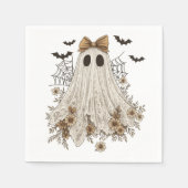 Eleganter Lace Ghost mit Bow | Floral Ghost Serviette (Vorderseite)