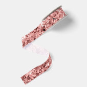 Eleganter Lachs Rosa Glitzer Sparkle Ripsband (Rückseite)