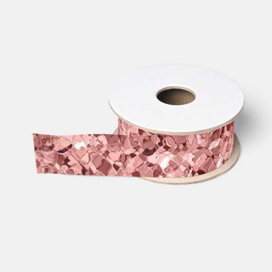 Eleganter Lachs Rosa Glitzer Sparkle Ripsband (Spule)