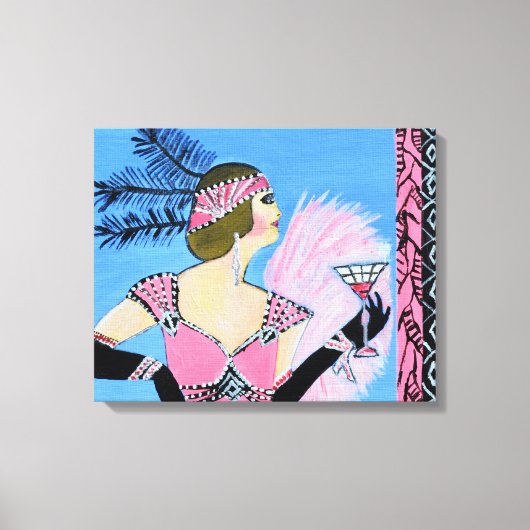 Eleganter Lady2-Leinwand Leinwanddruck (Vorderseite)