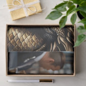 Eleganter Lady Boss mit Tattoo und Dragon Decoupag Seidenpapier (Geschenk)