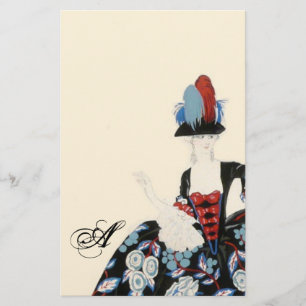 ELEGANTER LADY FLORAL DRUCK / SCHÖNHEIT FASHION MO BRIEFPAPIER