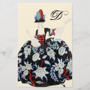 ELEGANTER LADY FLORAL DRUCK / SCHÖNHEIT FASHION MO BRIEFPAPIER