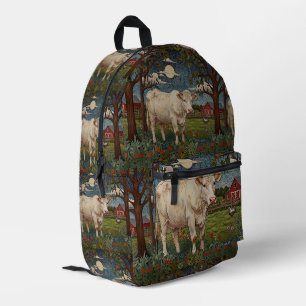 Eleganter Landhausstil Boho-Kuhfarm Bedruckter Rucksack