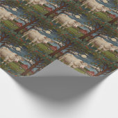 Eleganter ländlicher schicker bohoner Kuhhof Geschenkpapier (Ecke)