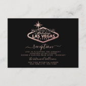 Eleganter Las Vegas Hochzeit in Urlaubsort Empfang Begleitkarte (Vorderseite)
