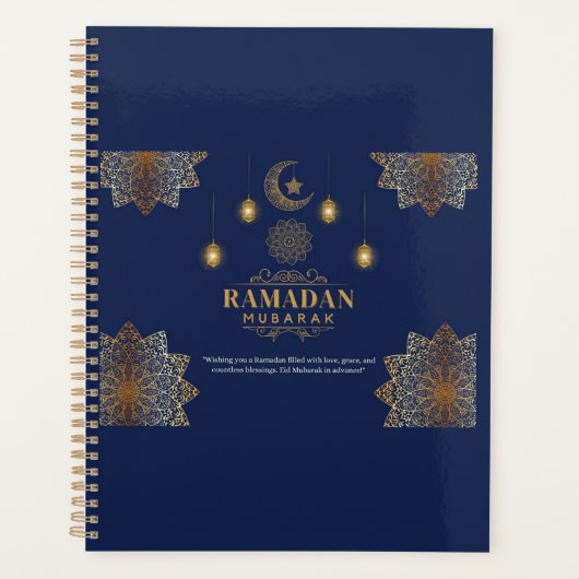 Eleganter Laternen-Glanz-Ramadan-Gruß  Planer (Vorderseite)