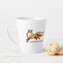 Eleganter Laufender Fuchs "Schaue zurück. Sieh Wac